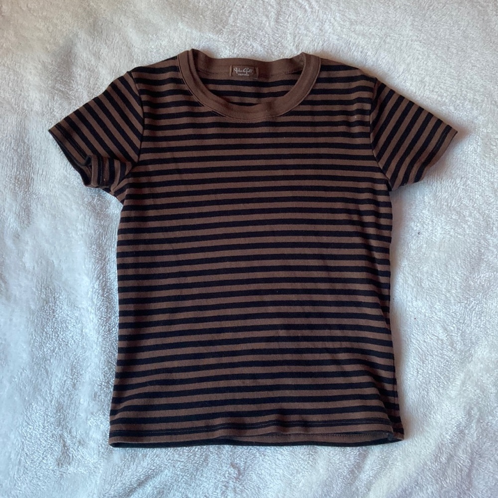 Brown and Black striped top